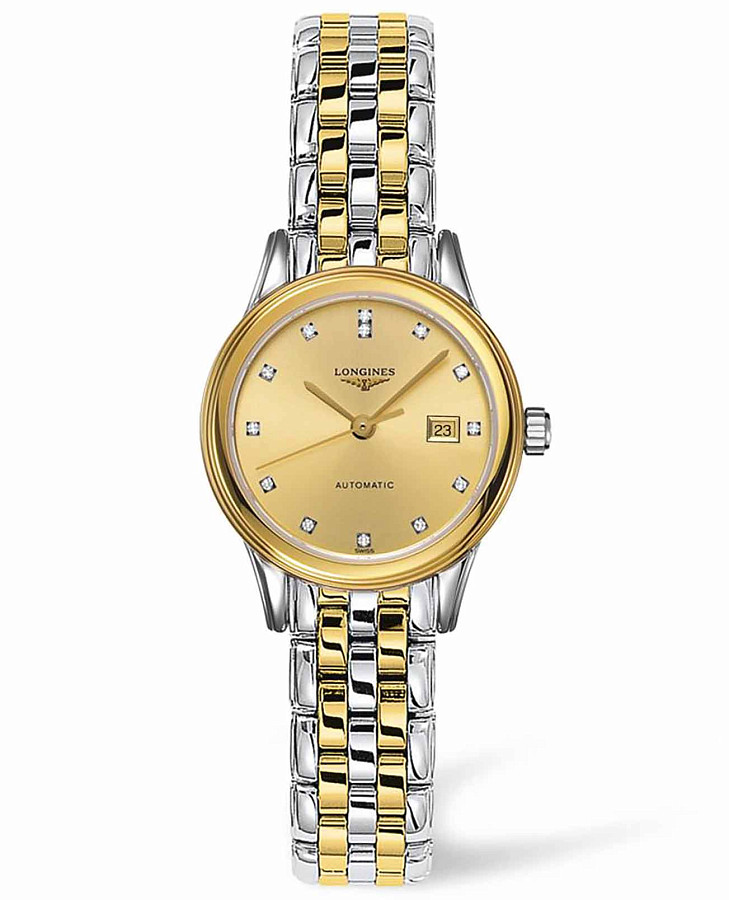 Часы Longines Flagship L4.374.3.37.7 — женские, золотой
