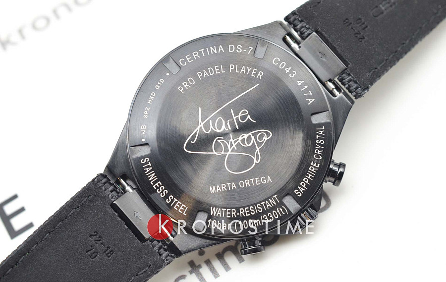 Часы Certina DS-7 Chronograph Padel Edition by Marta Ortega C043.417.38.201.10 — мужские, тканевый