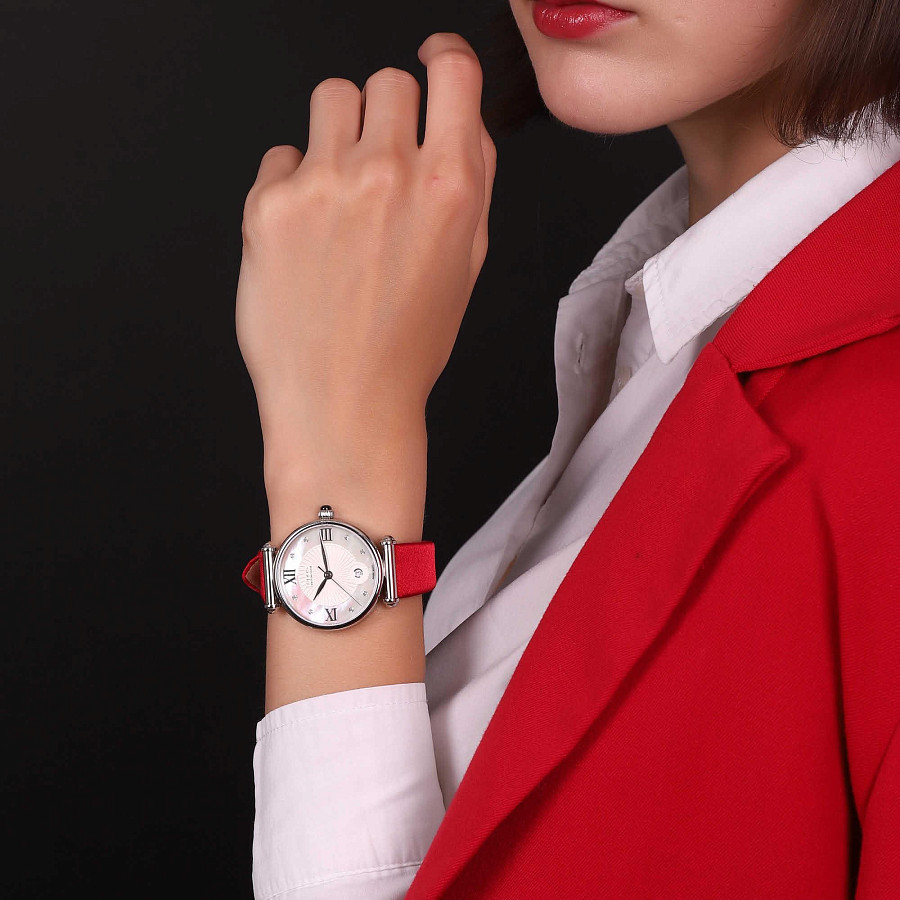 Часы Epos Quartz 8000.700.20.88.88 — кожа + текстиль, женские