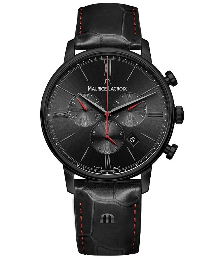 Часы Maurice Lacroix Eliros Chronograph EL1098-PVB01-310-1 — мужские, черный