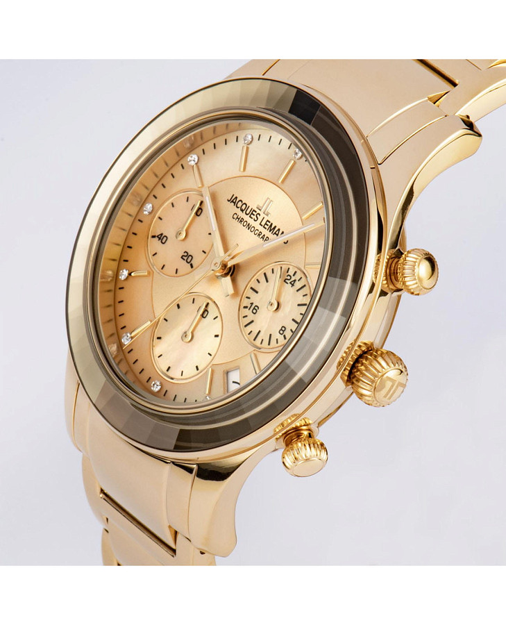 Часы Jacques Lemans Venice 1-2151H — нержавеющая сталь с pvd-покрытием, женские
