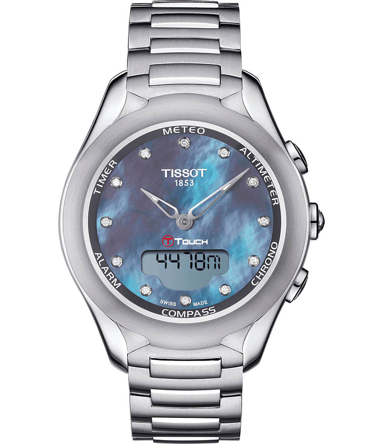 Часы Tissot T-Touch Lady Solar T075.220.11.106.01 — женские, перламутровый