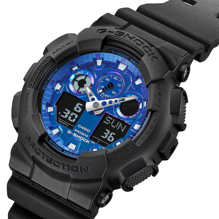 Часы Casio G-Shock GA-100FL-1A — пластик, мужские