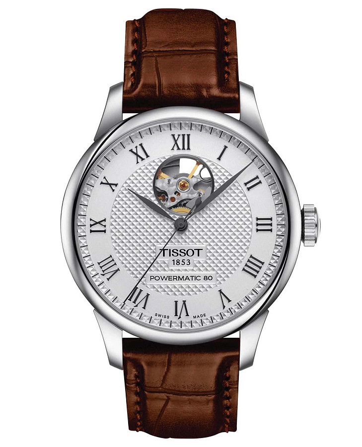 Часы Tissot Le Locle Powermatic 80 Open Heart T006.407.16.033.01 — мужские, серебристый
