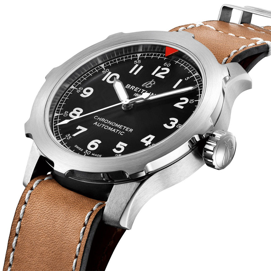 Часы Breitling Aviator 8 B20 AB2040101B1X1 — механические, сталь металл