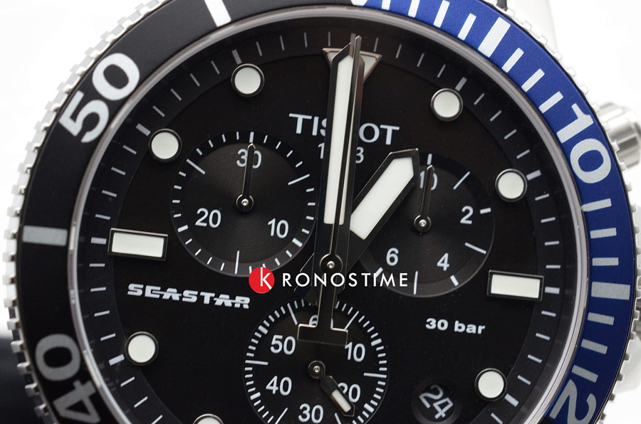 Часы Tissot Seastar 1000 Chronograph T120.417.17.051.02 — сталь металл, каучук