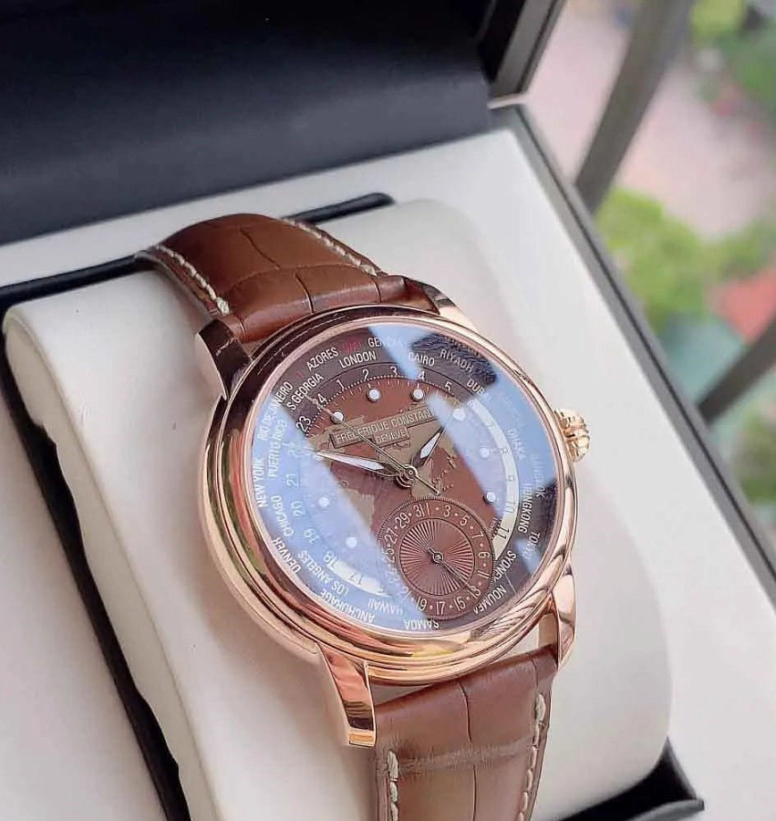 Часы Frederique Constant Worldtimer Manufacture FC-718BRWM4H4 — артикул FC-718BRWM4H4