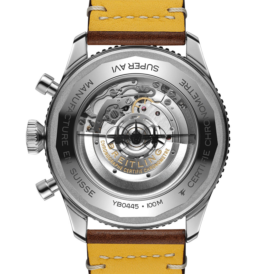 Часы Breitling Super Avi B04 Chronograph GMT 46 Mosquito YB04451A1B1X1 — кожаный, мужские