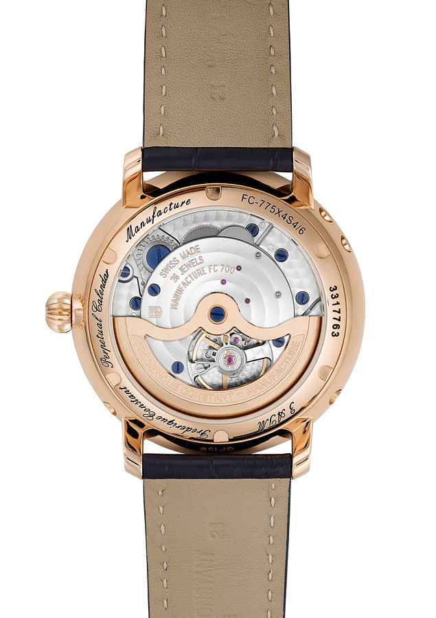 Часы Frederique Constant Slimline Perpectual Calendar Manufacture FC-775G4S4 — металл сталь, Швейцария