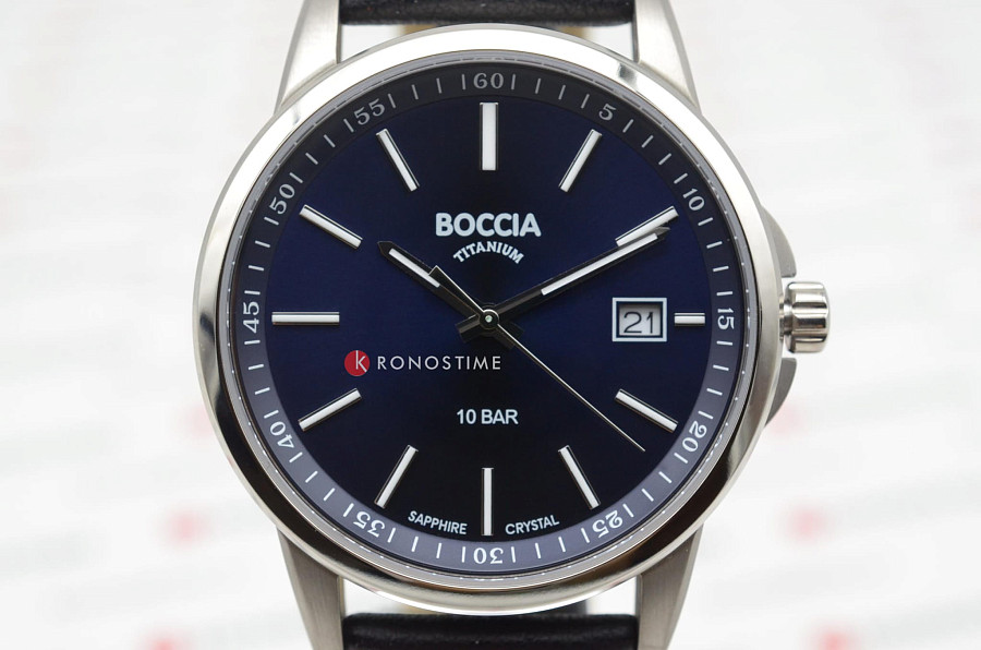 Часы Boccia Titanium 3633-01 — кварцевые, титан