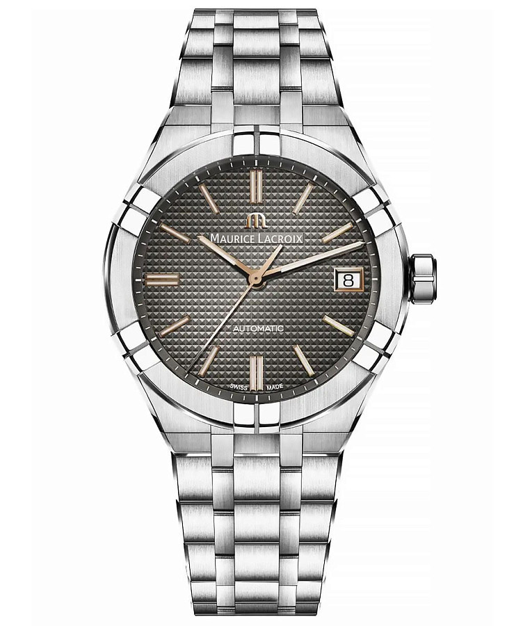 Часы Maurice Lacroix Aikon Automatic AI6007-SS002-331-1 — мужские, антрацитовый