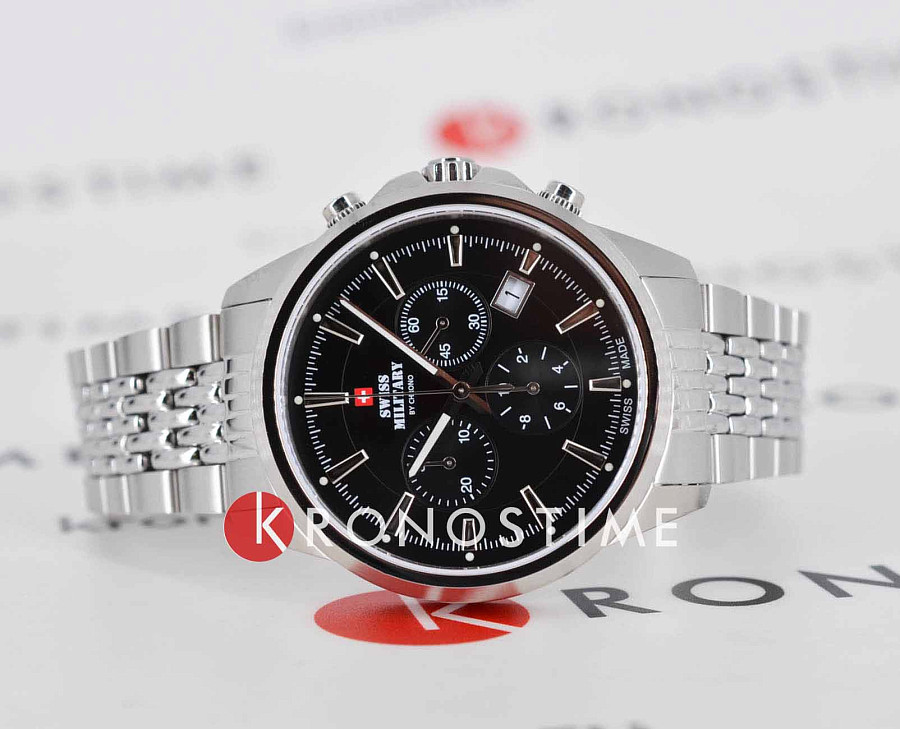 Часы Swiss Military by Chrono Sports Chronograph SM34107.01 — кварцевые, металл сталь