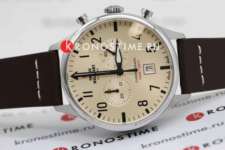 Часы Swiss Military by Chrono Vintage Chronograph SM34098.09 — кварцевые, металл сталь