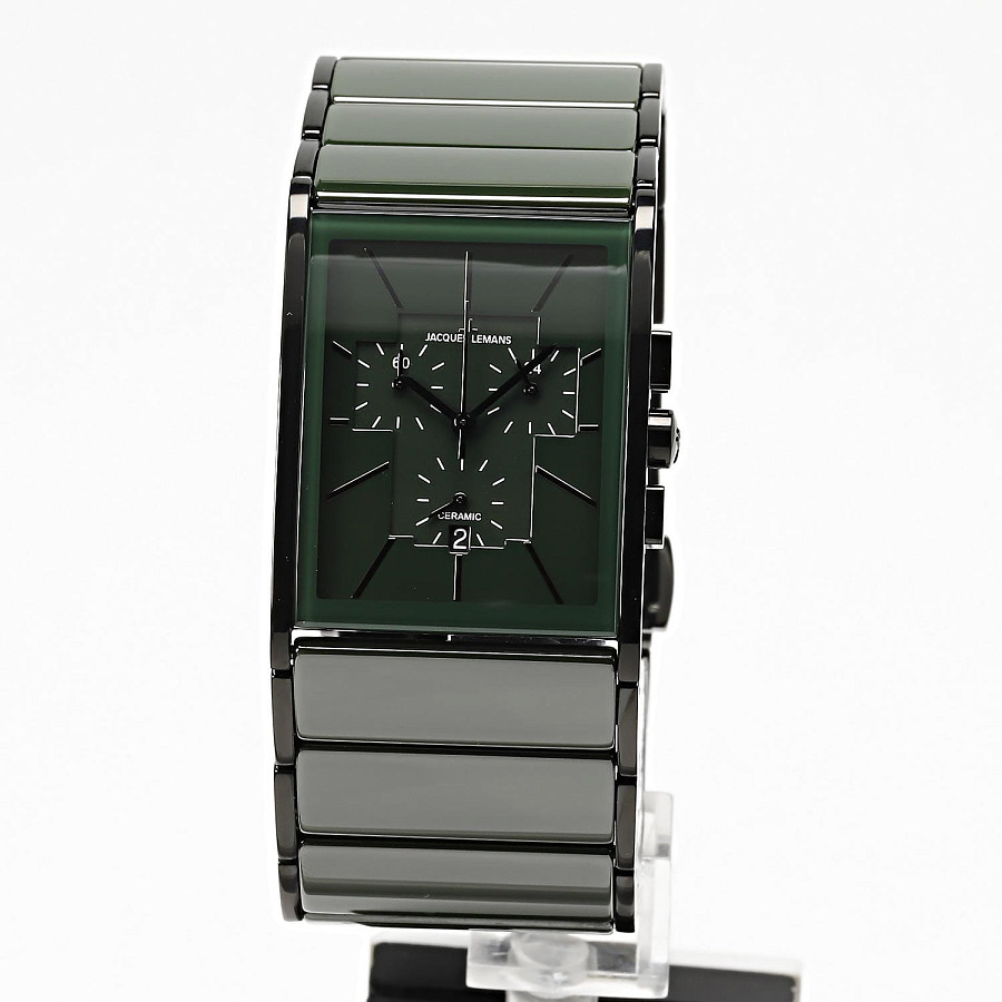 Часы Jacques Lemans High Tech Ceramic 1-1941i — кварцевые, металл сталь