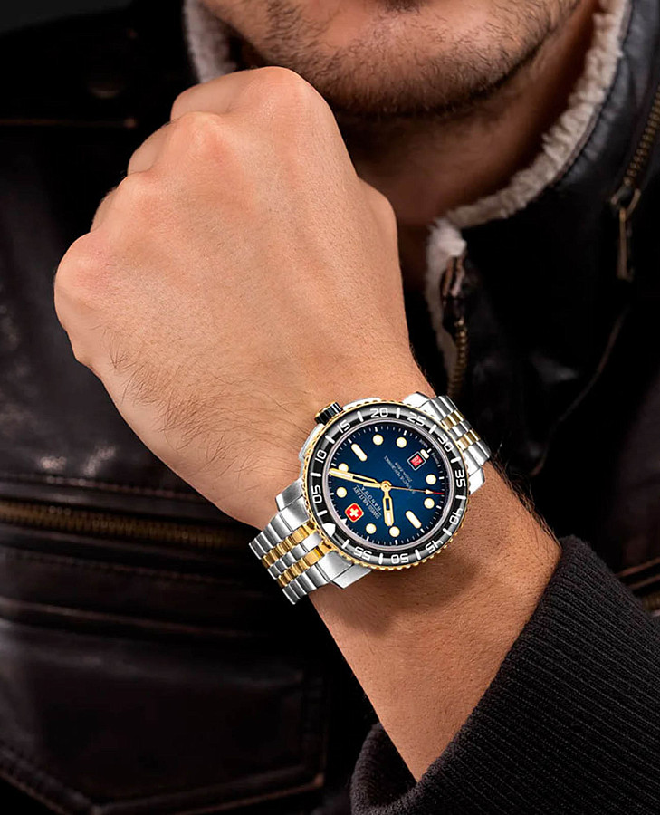Часы Swiss Military Hanowa Black Marlin SMWGH0001760 — мужские, нержавеющая сталь