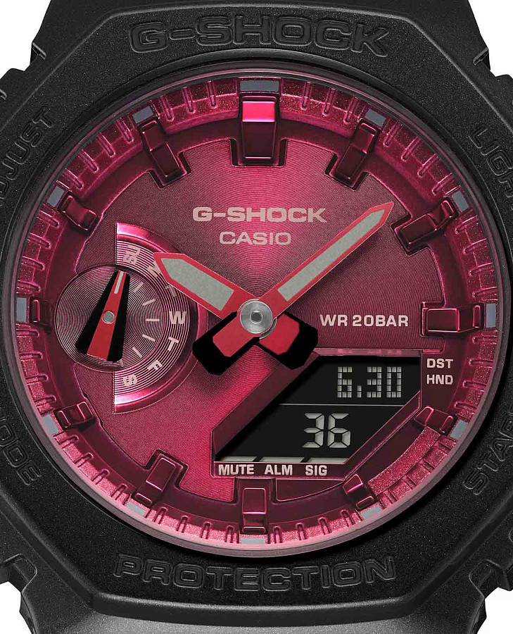 Часы Casio G-Shock GMA-S2100RB-1ADR (GMA-S2100RB-1A) — женские, полимер