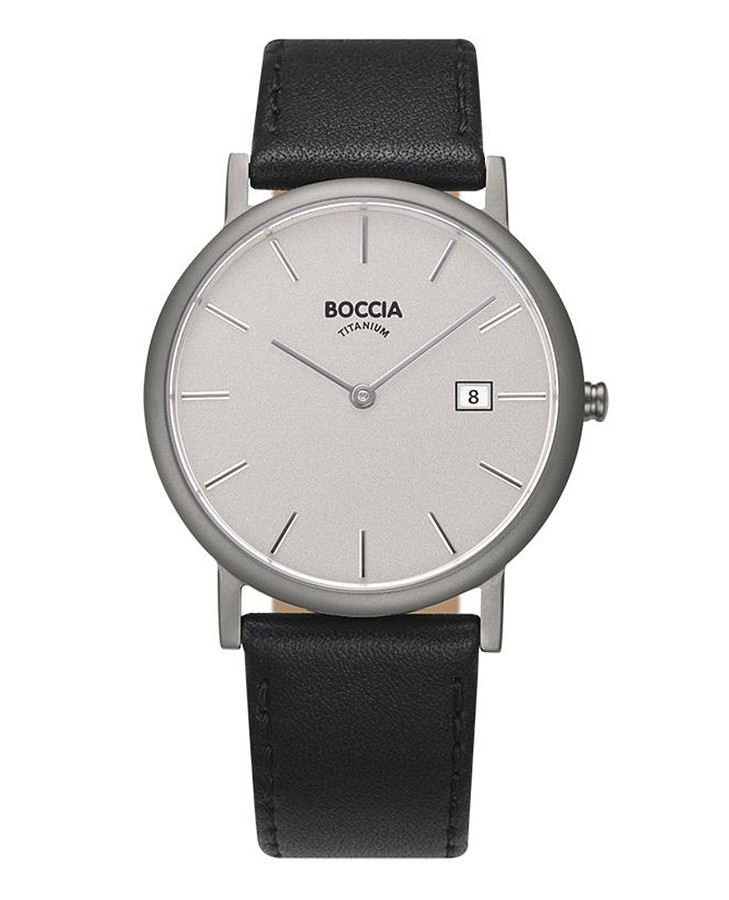 Часы Boccia Titanium Circle-Oval 3637-01 — мужские, серый