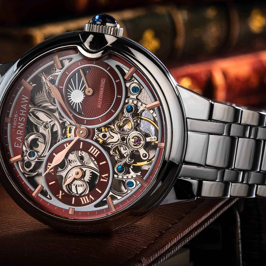 Часы Earnshaw Barallier ES-8242-88 — механические, металл сталь
