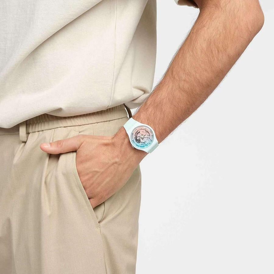 Часы Swatch New Gent Bioceramic Lacquered SO32S101 — Швейцария, кварцевые