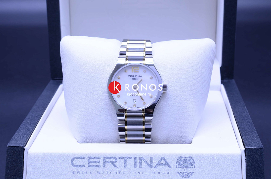 Часы Certina Lady Round C012.209.22.116.00 — сталь c pvd покрытием, женские