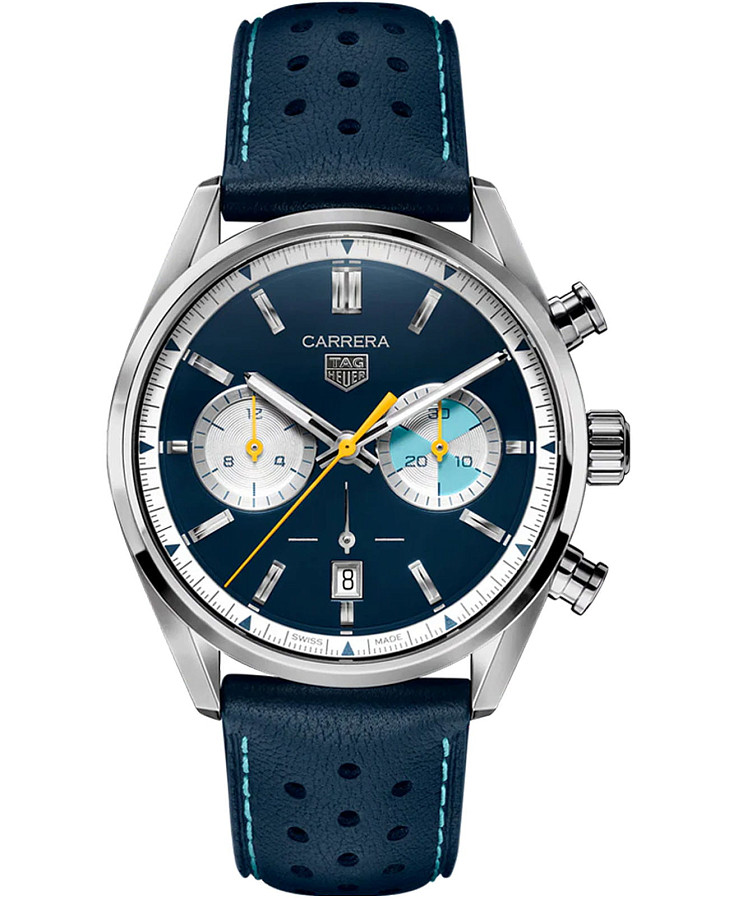 Часы TAG Heuer Carrera Chronograph CBN201N.FC6620 — мужские, синий
