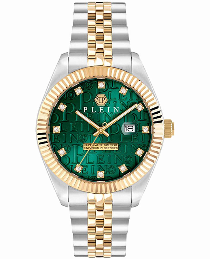 Часы Philipp Plein Date Superlative Gent PWMFA0325 — мужские, зеленый