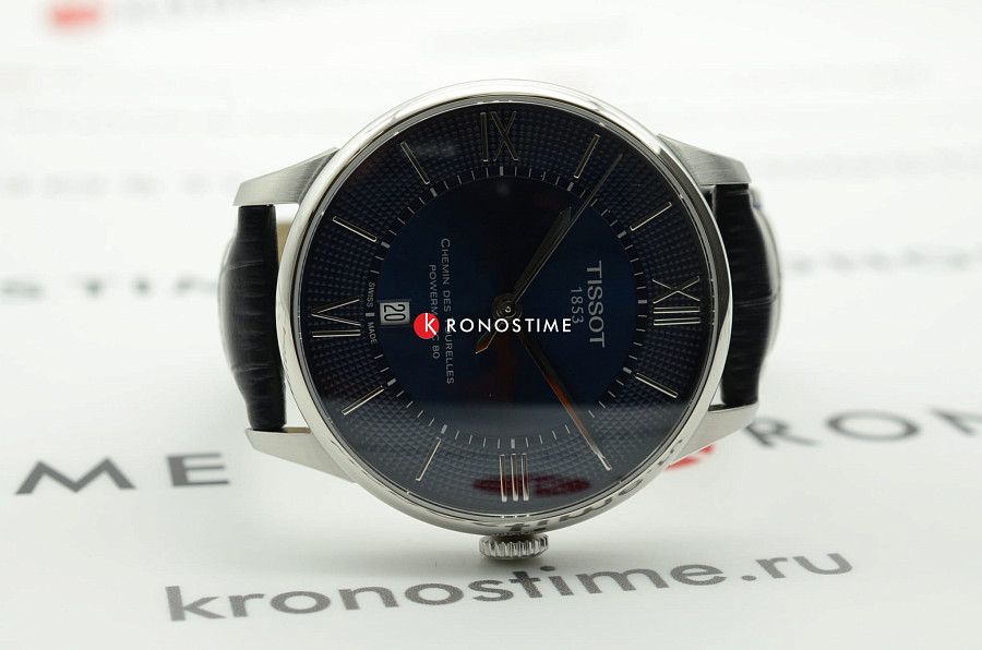 Часы Tissot Chemin des Tourelles Powermatic 80 T099.407.16.048.00 — синий, сталь металл