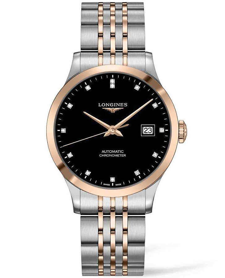 Часы Longines Record Collection L2.820.5.57.7 — мужские, черный