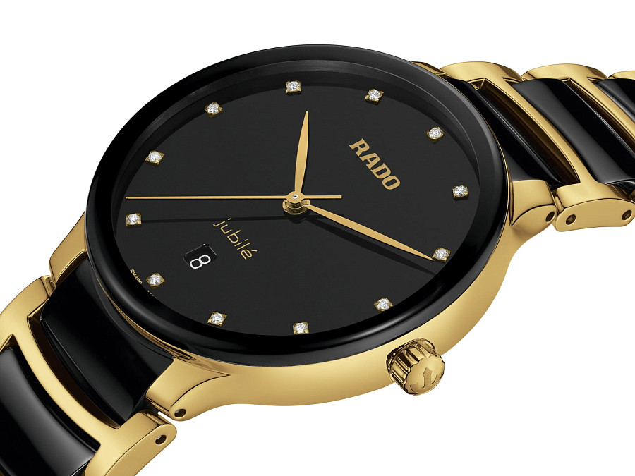 Часы Rado Centrix Diamonds R30022742 — высокотехнологичная керамика + нержавеющая сталь с pvd покрытием, мужские