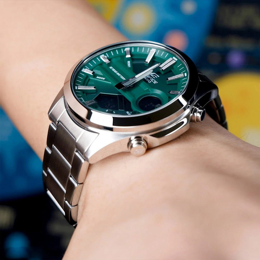 Часы Casio Edifice EFV-C120D-3A — металл сталь, Япония
