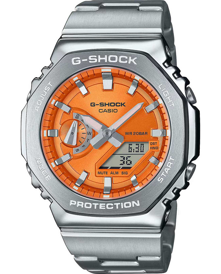 Часы Casio G-Shock GM-2110D-4A — мужские, оранжевый