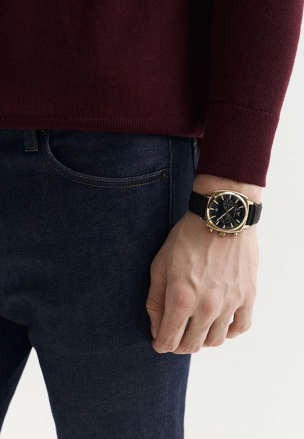 Часы Emporio Armani Carlo AR11690 — кожаный, мужские