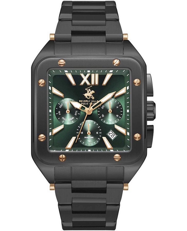 Часы Beverly Hills Polo Club BP3685X.070 — мужские, зеленый