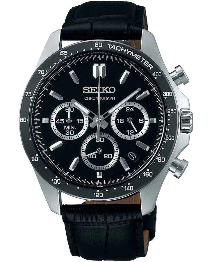 Часы Seiko Spirit Chronograph SBTR021 — мужские, черный