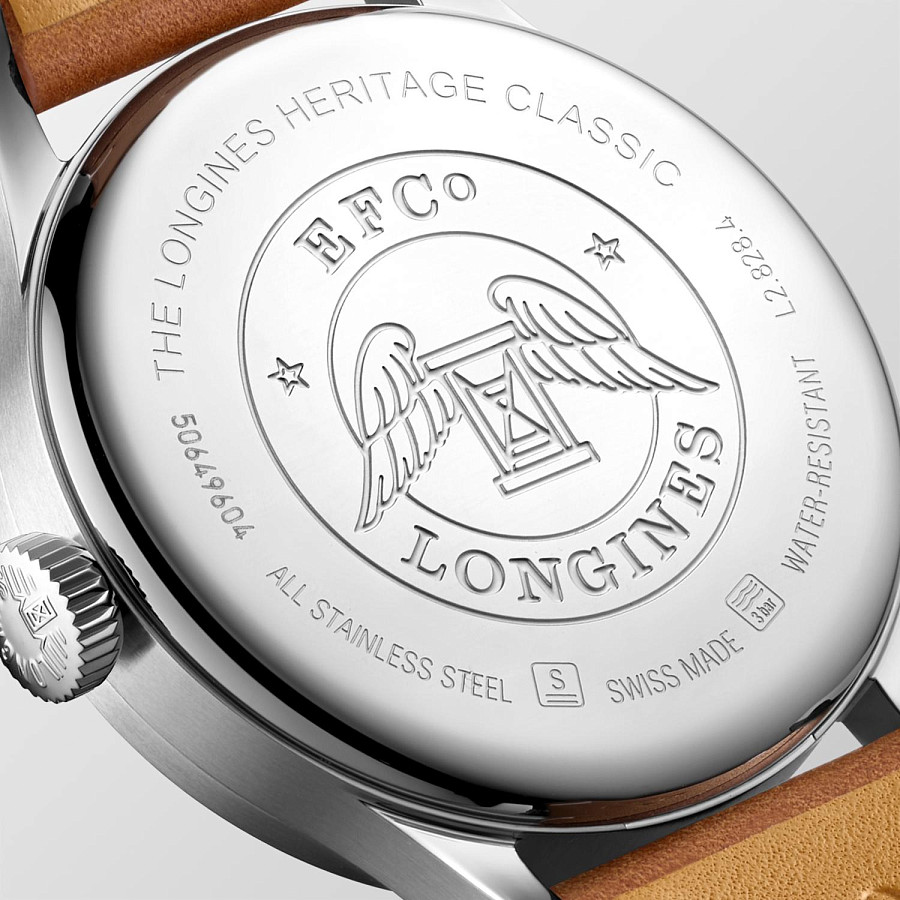 Часы Longines Heritage Classic L2.828.4.53.2 — мужские, кожаный
