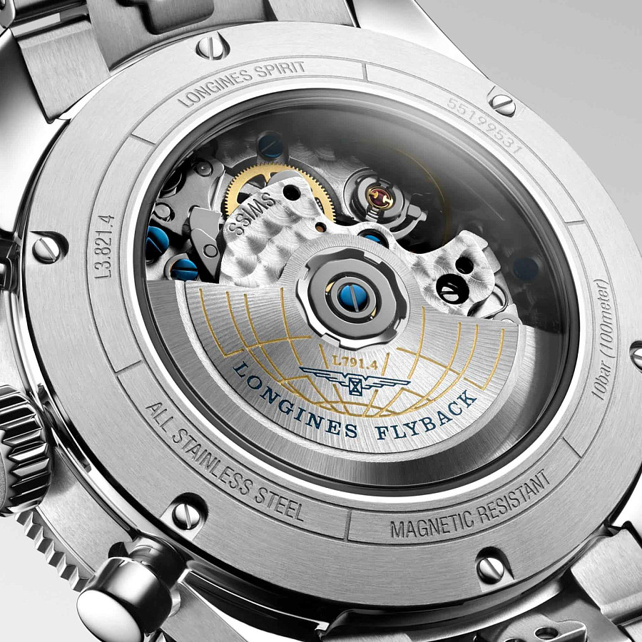 Часы Longines Spirit Flyback L3.821.4.53.6 — нержавеющая сталь, мужские