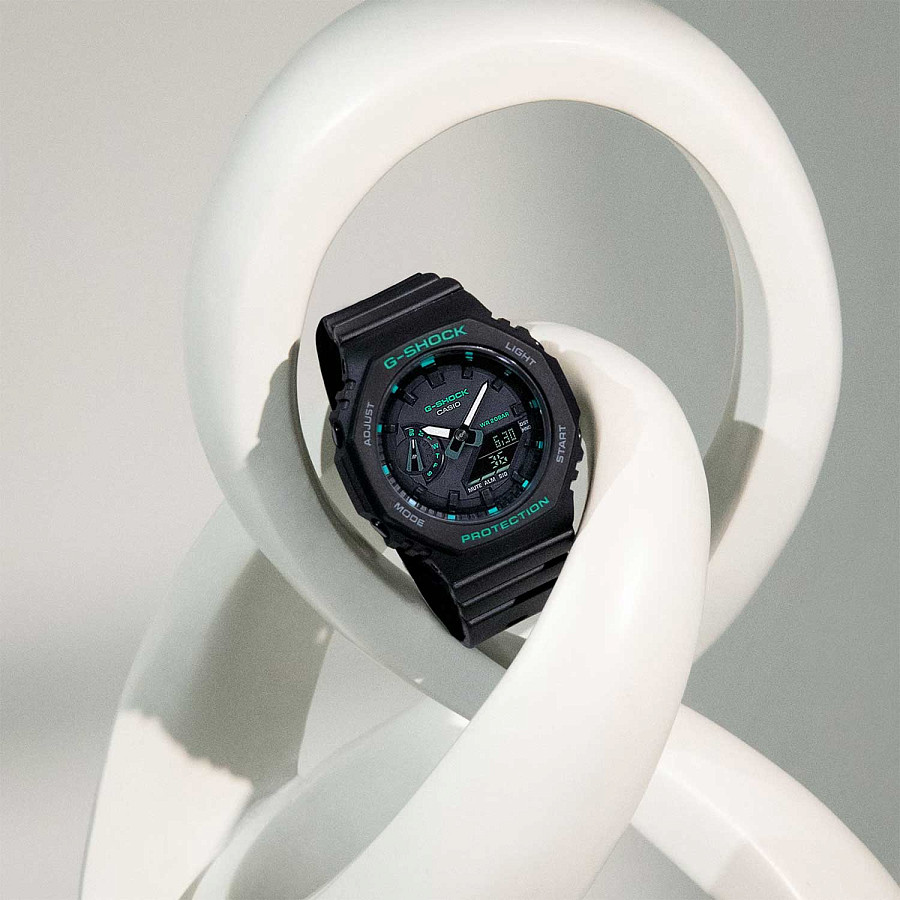 Часы Casio G-Shock GMA-S2100GA-1ADR (GMA-S2100GA-1A) — черный, пластик