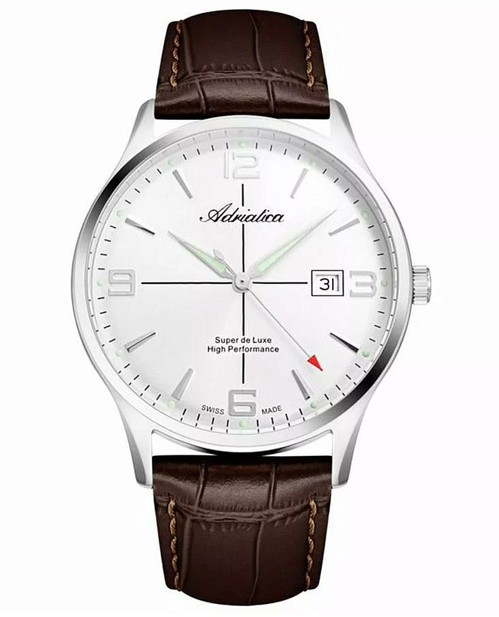 Часы Adriatica Super de Luxe A8331.5B53Q — мужские, белый