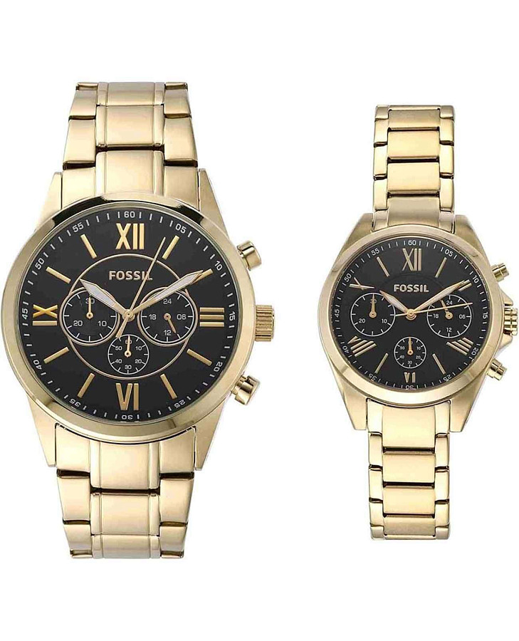 Часы Fossil Gift Set BQ2400SET — черный