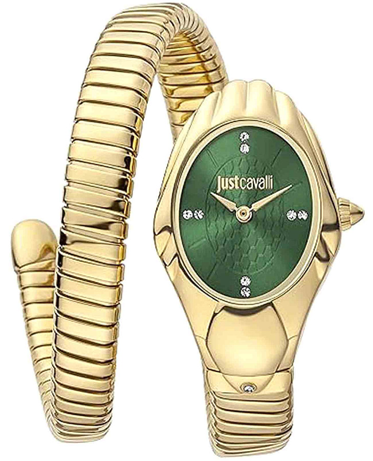 Часы Just Cavalli Serpente Prestigio JC1L182M0015 — женские, зеленый