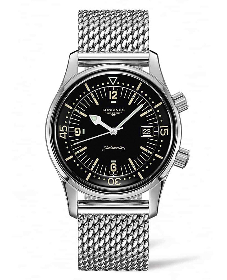 Часы Longines Legend Diver Watch L3.674.4.50.6 — мужские, черный