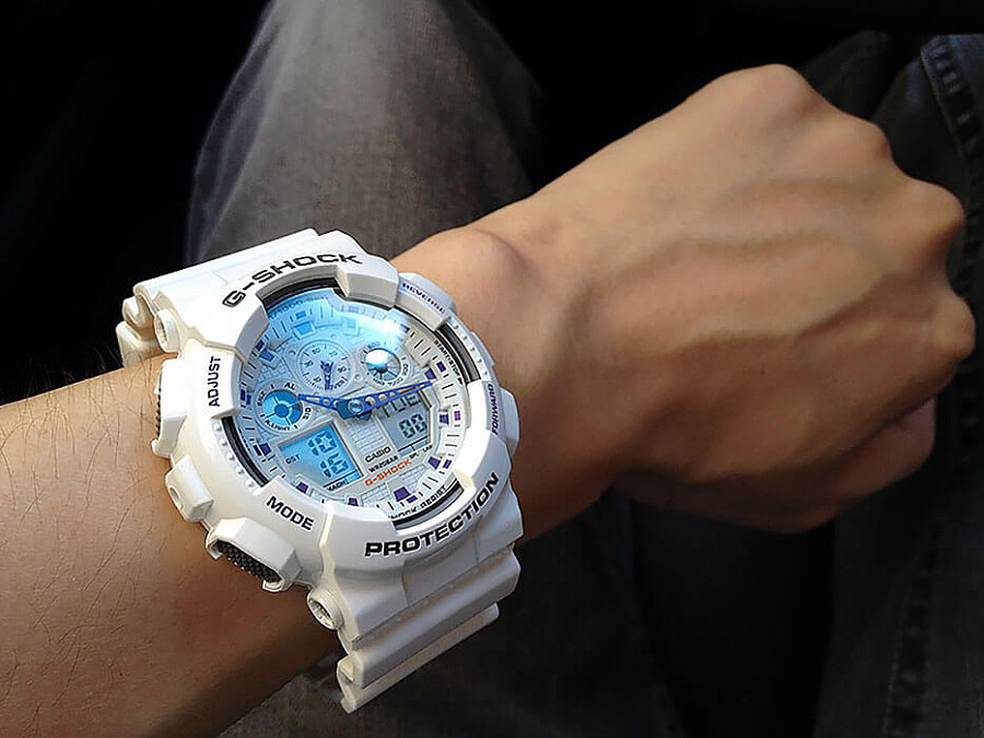 Часы Casio G-Shock GA-100A-7A — Япония, электронные