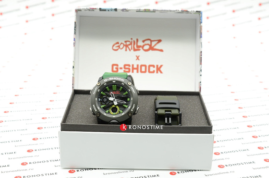 Часы Casio G-Shock x Gorillaz GA-2000GZ-3A — мужские, пластик