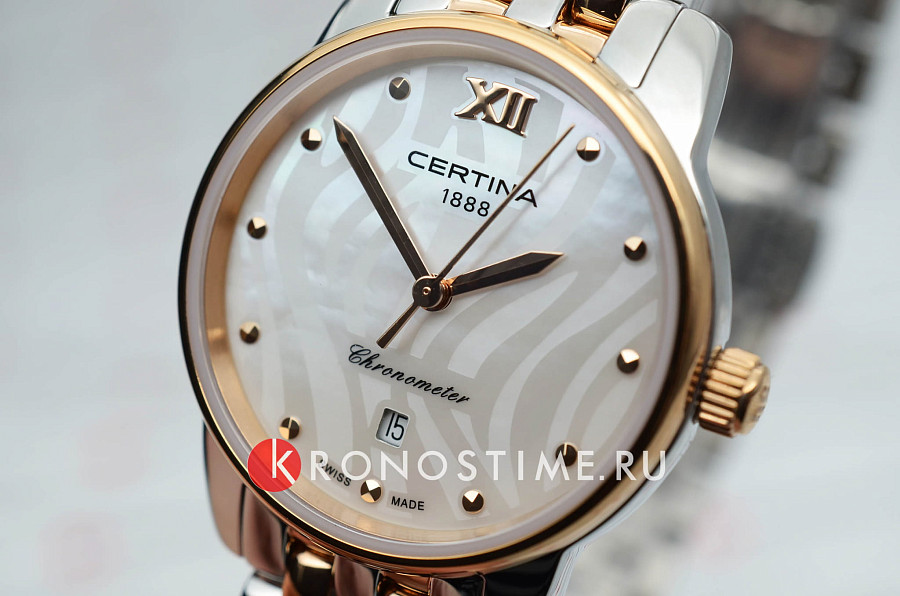 Часы Certina DS-8 Lady C033.051.22.118.00 — сталь c pvd покрытием, женские