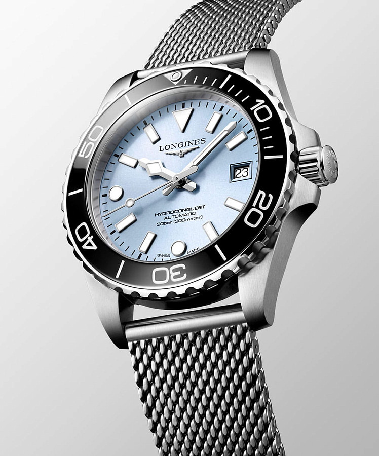 Часы Longines HydroConquest L3.779.4.99.6 — механические, металл сталь