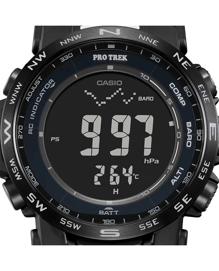 Часы Casio Pro Trek PRW-35Y-1BDR (PRW-35Y-1BER) — серый, пластик сталь металл