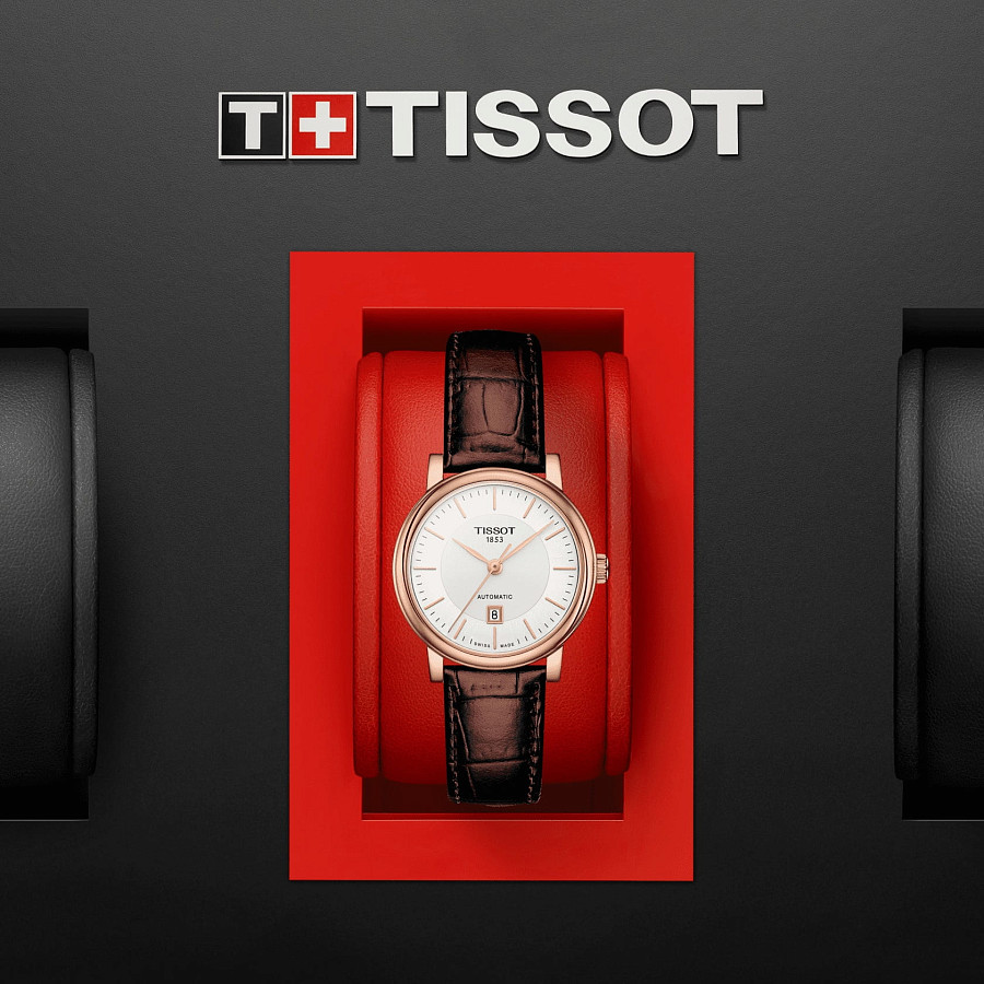Часы Tissot Carson Automatic Lady T122.207.36.031.00 — женские, коричневый