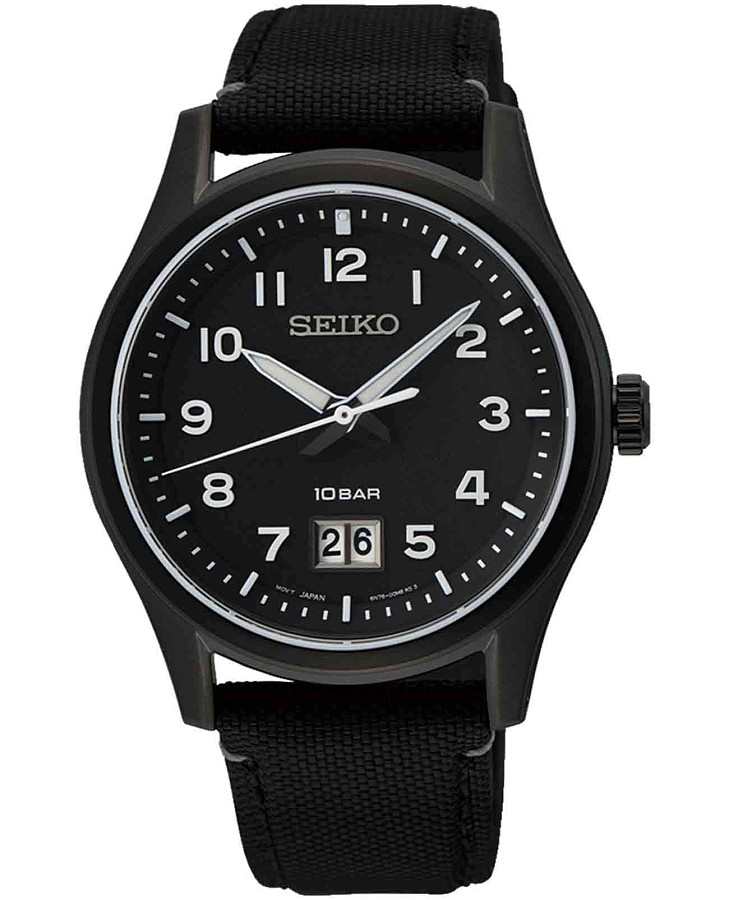 Часы Seiko Classic Quartz SUR571P1 — мужские, черный