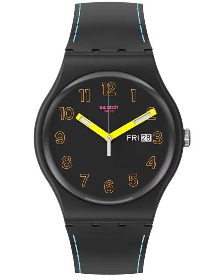 Часы Swatch New Gent Biosourced SO29B707 — мужские, черный