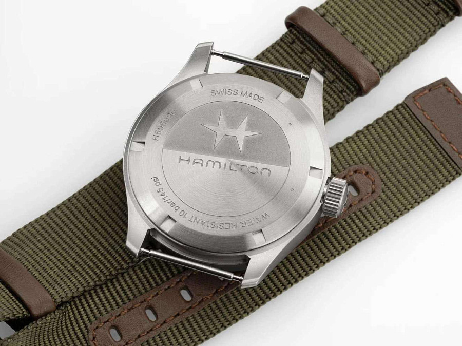 Часы Hamilton Khaki Field Mechanical Power Reserve 40mm H69509910 — механические, металл сталь